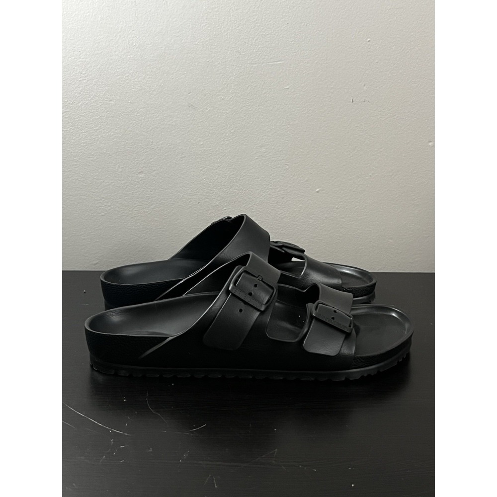 Birkenstock Arizona Eva Men's Black Slide Sandals US 10 Adjustable Buckle Strap